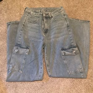 Baggy Middle Wash Jeans